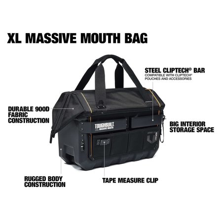 TOUGHBUILT Tool Bag, Bags, PP + PE Plastic TB-CT-62-20